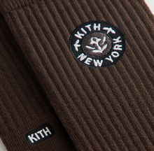 Load image into Gallery viewer, Kith Rose Script Sock "Brown"
