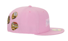 Load image into Gallery viewer, Supreme Rings Box Logo New Era 59Fifty Fitted Hat "Pink"
