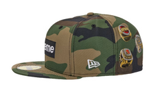 Load image into Gallery viewer, Supreme Rings Box Logo New Era 59Fifty Fitted Hat Woodland "Camo"
