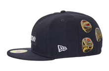 Load image into Gallery viewer, Supreme Rings Box Logo New Era 59Fifty Fitted Hat "Navy"
