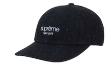 Load image into Gallery viewer, Supreme Sequin Denim Classic Logo 6-Panel "Black"
