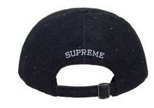 Load image into Gallery viewer, Supreme Sequin Denim Classic Logo 6-Panel "Black"
