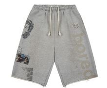 Load image into Gallery viewer, Boredom Kills 3/4 Sweat Shorts "Grey"
