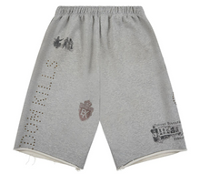 Load image into Gallery viewer, Boredom Kills 3/4 Sweat Shorts "Grey"
