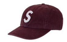 Load image into Gallery viewer, Supreme Washed Canvas S Logo 6-Panel Hat (FW26) "Plum"
