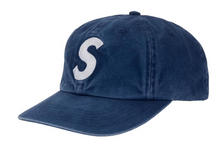 Load image into Gallery viewer, Supreme Washed Canvas S Logo 6-Panel Hat (FW26) "Blue"
