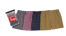 Load image into Gallery viewer, Supreme Hanes Plaid Boxers (4 Pack) "Multicolor"

