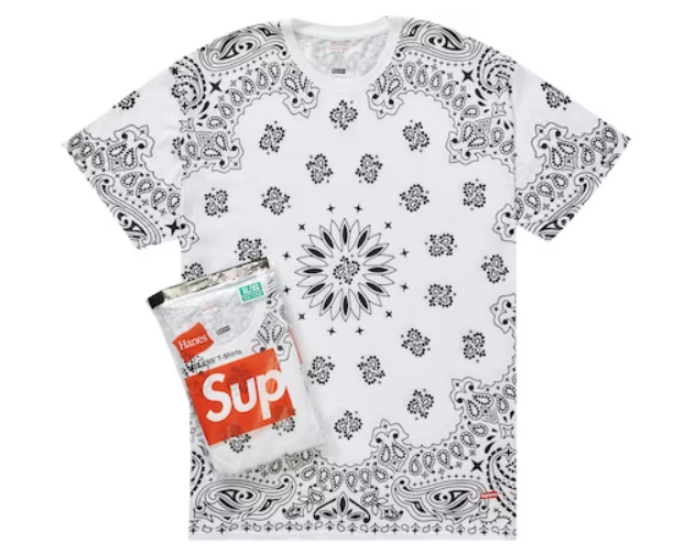 Supreme Hanes Bandana Tagless Tees (2 Pack) 