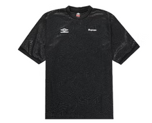 Load image into Gallery viewer, Supreme Umbro Jacquard Animal Print Soccer Jersey &quot;Black&quot;
