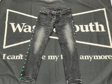 Load image into Gallery viewer, Hidden Ny Jewel Studded Denim &quot;Washed Black&quot;
